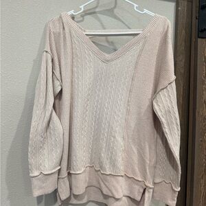 Maurices Light Pink V-Neck Sweater